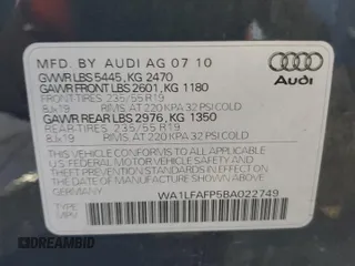 2011 Audi Q5 Premium Plus with VIN WA1LFAFP5BA022749, listed as a Copart auction lot 63590175 with 90,835 mi miles and Salvage title. Bid and sale history available at DreamBid. Image 14.