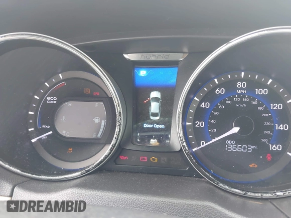 2012 Hyundai Sonata Hybrid with VIN KMHEC4A49CA032414, listed as a IAAI auction lot 42651301 with 136,603 mi miles and . Bid and sale history available at DreamBid. Image 7.