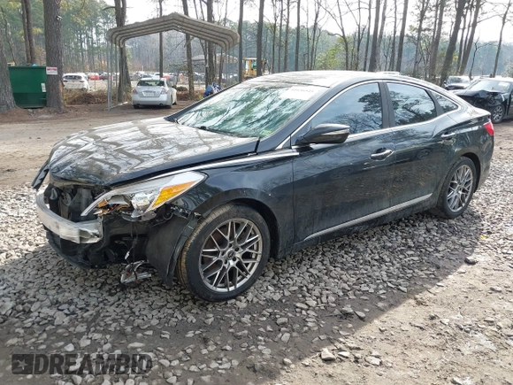 2014 Hyundai Azera Limited with VIN KMHFH4JG0EA368973, listed as a IAAI auction lot 41656545 with 108,631 mi miles and . Bid and sale history available at carsss.com. Image 2.