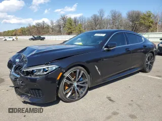 2020 BMW 8 Series M850i with VIN WBAGV8C02LCE34594, listed as a Copart auction lot 50389675 with 37,279 mi miles and Salvage Title. Bid and sale history available at carsss.com. Image 1.