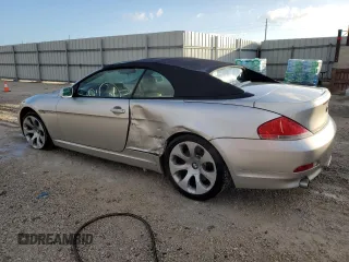 2005 BMW 6 Series 645Ci with VIN WBAEK73415B325739, listed as a Copart auction lot 80505554 with 85,651 mi miles and Salvage Title. Bid and sale history available at carsss.com. Image 2.