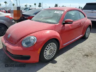 2014 Volkswagen Beetle 2.5L with VIN 3VWJX7AT4EM607425, listed as a Copart auction lot 75714654 with Not provided miles and Non repairable. Bid and sale history available at DreamBid. Image 1.