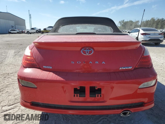2007 Toyota Solara SE with VIN 4T1FA38PX7U122910, listed as a Copart auction lot 76520414 with Not Provided miles and Salvage Title. Bid and sale history available at DreamBid. Image 6.