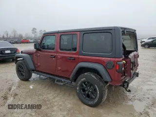 2021 Jeep Wrangler Unlimited Sport S with VIN 1C4HJXDG7MW814908, listed as a Copart auction lot 55394875 with 72,754 mi miles and Salvage title. Bid and sale history available at DreamBid. Image 2.