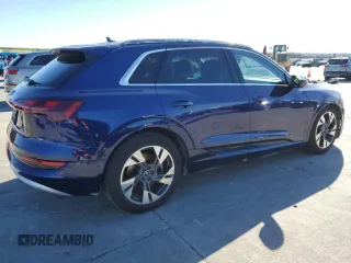 2021 Audi e-tron Premium Plus with VIN WA1LAAGE1MB024443, listed as a Copart auction lot 42333015 with 43,977 mi miles and Salvage title. Bid and sale history available at DreamBid. Image 3.