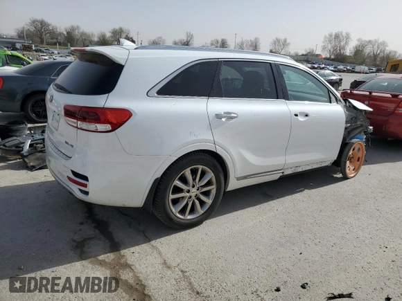 2017 Kia Sorento SX z VIN 5XYPK4A50HG296590, wystawiony jako Copart lot #48971685 z przebiegiem 125 691 mil mil oraz Szkoda całkowita • Salvage title. Historia ofert i sprzedaży dostępna na DreamBid. Obrazek 3.