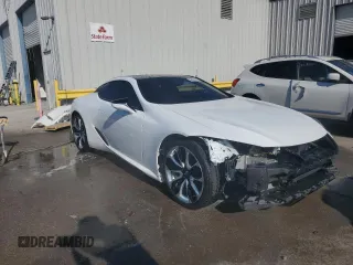 2018 Lexus LC with VIN JTHHP5AY4JA003784, listed as a Copart auction lot 85036874 with 43,561 mi miles and Salvage Title. Bid and sale history available at carsss.com. Image 4.