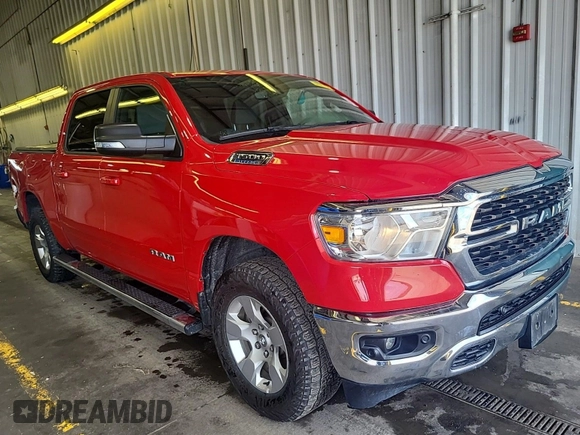 2022 Ram 1500 Big Horn with VIN 1C6RRFFG8NN179006, listed as a IAAI auction lot 42610399 with 92,912 mi miles and . Bid and sale history available at DreamBid. Image 6.