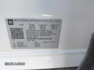 2022 Chevrolet Blazer Premier with VIN 3GNKBFRS8NS159382, listed as a IAAI auction lot 42031038 with 65,055 mi miles and . Bid and sale history available at DreamBid. Image 9.