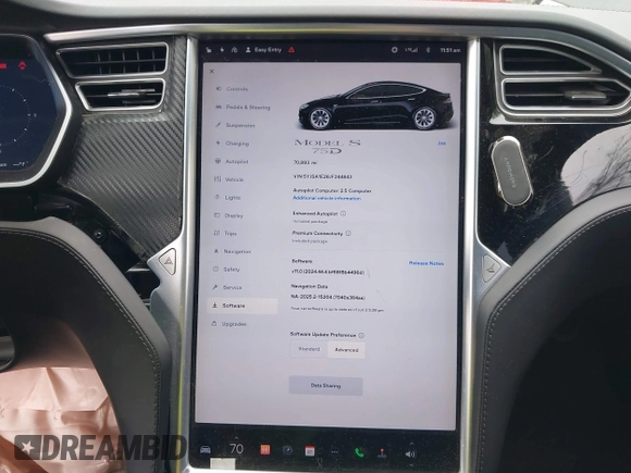 2018 Tesla Model S 75D с VIN 5YJSA1E26JF244843, выставлен на аукционе IAAI как лот 42585984 с пробегом 70 893 миль миль и . История ставок и продаж доступна на DreamBid. Изображение 7.