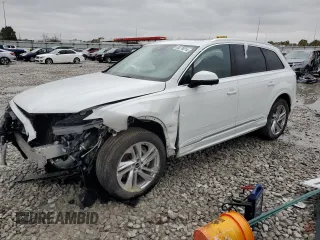 2021 Audi Q7 Premium with VIN WA1AJAF7XMD015724, listed as a Copart auction lot 80276014 with 68,831 mi miles and Salvage Title. Bid and sale history available at carsss.com. Image 1.