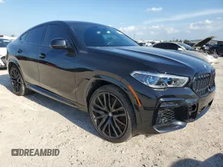 2023 BMW X6 M50i with VIN 5UXCY8C02P9N58629, listed as a Copart auction lot 66108284 with 17,871 mi miles and Salvage Title. Bid and sale history available at carsss.com. Image 4.