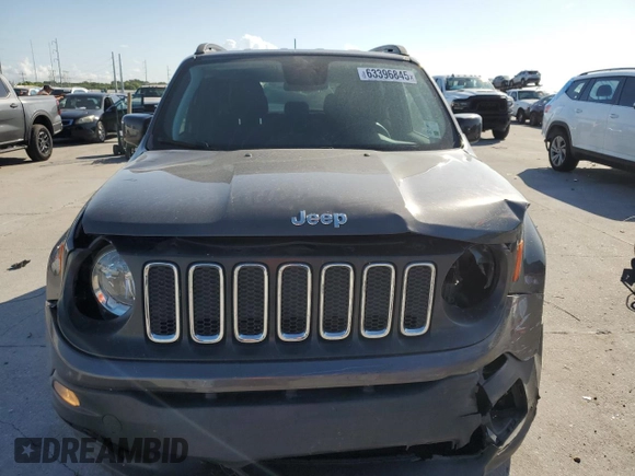 2018 Jeep Renegade Latitude with VIN ZACCJABB7JPJ43311, listed as a Copart auction lot 63396845 with 86,411 mi miles and Salvage title. Bid and sale history available at DreamBid. Image 5.