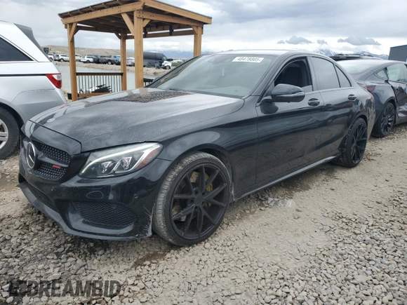 2017 Mercedes-Benz C 43 AMG with VIN 55SWF6EB6HU192204, listed as a Copart auction lot 48478805 with 83,487 mi miles and Salvage Title. Bid and sale history available at DreamBid. Image 1.