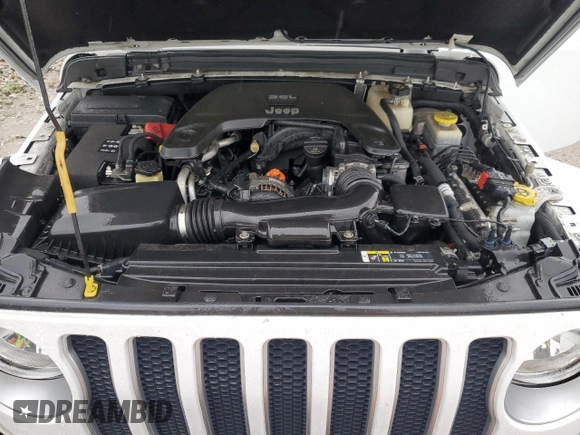 2018 Jeep Wrangler Unlimited Sahara with VIN 1C4HJXEG7JW255323, listed as a Copart auction lot 57586735 with 107,081 mi miles and Salvage title. Bid and sale history available at DreamBid. Image 11.