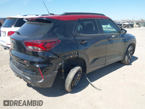 2021 Chevrolet TrailBlazer RS with VIN KL79MTSL3MB020223, listed as a IAAI auction lot 41790706 with 64,859 mi miles. Bid and sale history available at carsss.com. Image 4.