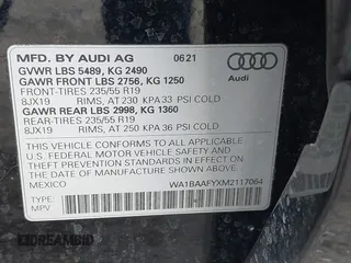 2021 Audi Q5 Premium Plus with VIN WA1BAAFYXM2117064, listed as a IAAI auction lot 42025878 with 75,766 mi miles and . Bid and sale history available at DreamBid. Image 9.
