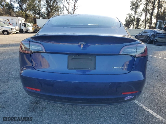 2019 Tesla Model 3 Long Range with VIN 5YJ3E1EB8KF406613, listed as a Copart auction lot 45792945 with 97,665 mi miles and Salvage Title. Bid and sale history available at carsss.com. Image 6.