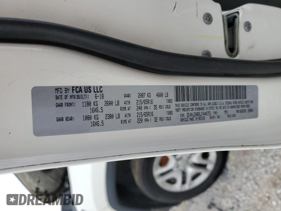 2018 Jeep Compass Sport с VIN 3C4NJDAB9JT440751, выставлен на аукционе Copart как лот 55476005 с пробегом 147 141 миль миль и Списание • Salvage title. История ставок и продаж доступна на DreamBid. Изображение 13.
