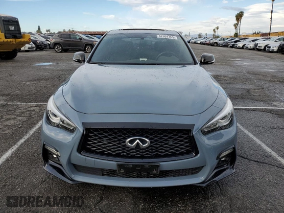 2021 Infiniti Q50 Red Sport 400 with VIN JN1FV7DP5MM850476, listed as a Copart auction lot 42604755 with 20,975 mi miles and Salvage Title. Bid and sale history available at DreamBid. Image 5.