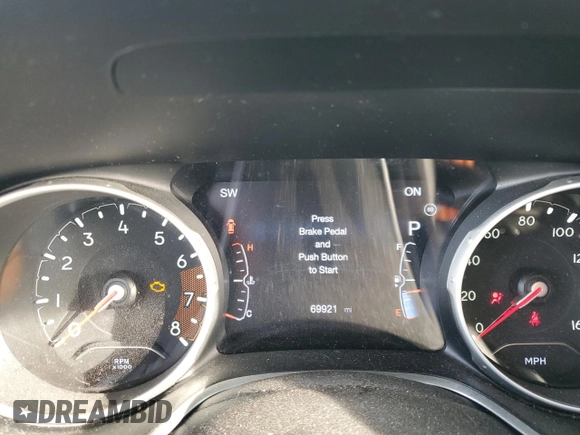 2018 Jeep Compass Limited with VIN 3C4NJDCB0JT168104, listed as a Copart auction lot 46726695 with 69,921 mi miles and Salvage Title. Bid and sale history available at carsss.com. Image 9.