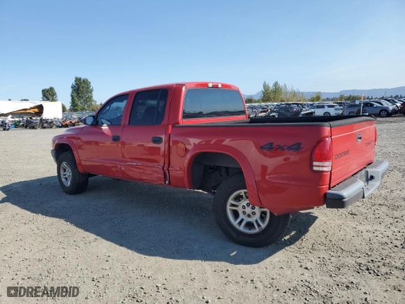 2004 Dodge Dakota Sport with VIN 1D7HG38K24S713939, listed as a Copart auction lot 73640134 with 128,990 mi miles and Salvage Title. Bid and sale history available at carsss.com. Image 2.