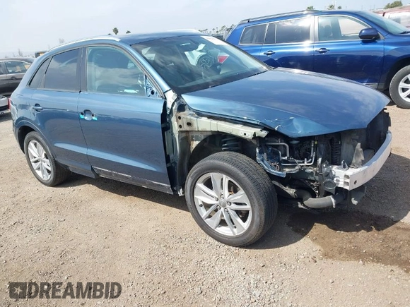 2017 Audi Q3 Premium with VIN WA1ECCFS6HR000870, listed as a IAAI auction lot 42028017 with 103,930 mi miles. Bid and sale history available at carsss.com. Image 1.