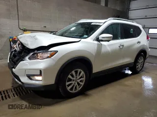 2017 Nissan Rogue SL with VIN 5N1AT2MVXHC747463, listed as a Copart auction lot 54387205 with 56,073 mi miles and Salvage Title. Bid and sale history available at carsss.com. Image 1.