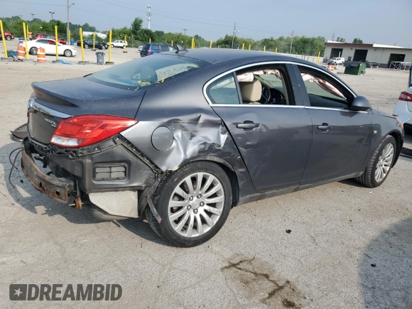 2011 Buick Regal CXL RL1 with VIN W04GN5EC2B1004266, listed as a Copart auction lot 60624725 with 139,906 mi miles and Salvage title. Bid and sale history available at DreamBid. Image 3.