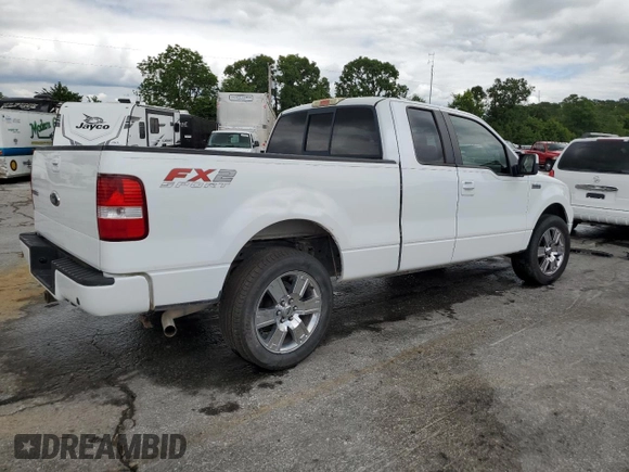 2008 Ford F-150 XL with VIN 1FTPX12V38KC55492, listed as a Copart auction lot 58162545 with 197,589 mi miles and Salvage title. Bid and sale history available at DreamBid. Image 3.