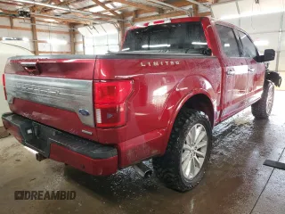 2018 Ford F-150 XL with VIN 1FTEW1EG6JFA58502, listed as a Copart auction lot 43401285 with 127,424 mi miles and Salvage Title. Bid and sale history available at carsss.com. Image 3.