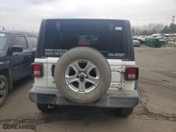 2019 Jeep Wrangler Unlimited Sport with VIN 1C4HJXDG0KW506153, listed as a Copart auction lot 42191625 with 81,954 mi miles and Salvage Title. Bid and sale history available at carsss.com. Image 6.