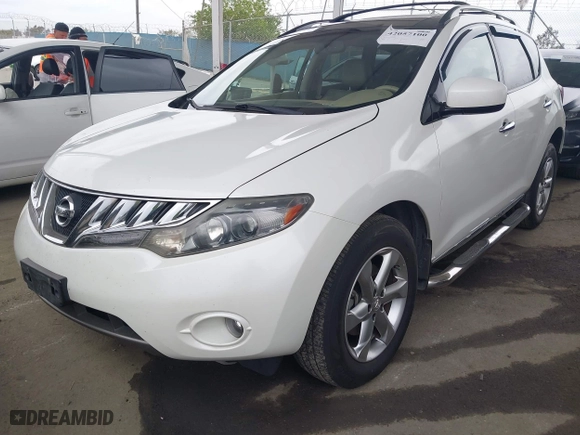2009 Nissan Murano S with VIN JN8AZ18U59W104912, listed as a IAAI auction lot 42057100 with 142,408 mi miles. Bid and sale history available at carsss.com. Image 2.
