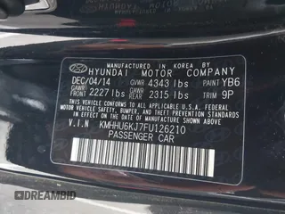 2015 Hyundai Genesis Coupe 3.8L Base z VIN KMHHU6KJ7FU126210, wystawiony jako IAAI lot #42371364 z przebiegiem 92 719 mil mil oraz . Historia ofert i sprzedaży dostępna na DreamBid. Obrazek 9.
