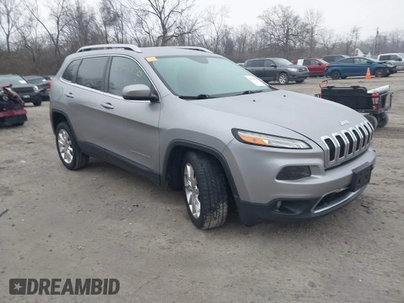2017 Jeep Cherokee Limited with VIN 1C4PJLDB2HW517656, listed as a IAAI auction lot 41544650 with 143,309 mi miles. Bid and sale history available at carsss.com. Image 1.