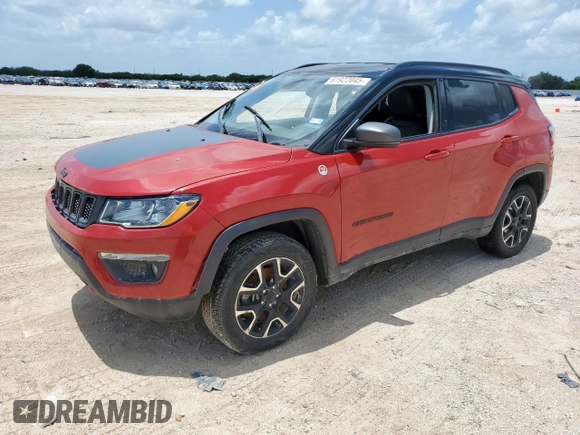 2020 Jeep Compass Trailhawk with VIN 3C4NJDDB5LT177298, listed as a Copart auction lot 61922045 with 108,619 mi miles and Salvage title. Bid and sale history available at DreamBid. Image 1.