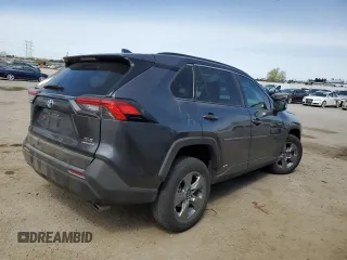 2022 Toyota RAV4 Hybrid XLE with VIN 4T3RWRFV6NU061336, listed as a Copart auction lot 51602405 with 47,653 mi miles and Salvage title. Bid and sale history available at DreamBid. Image 3.
