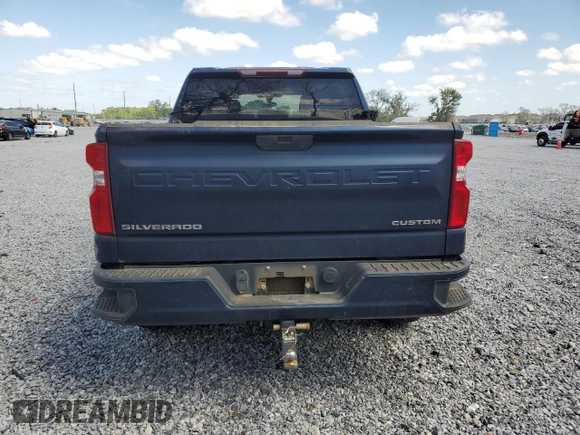 2021 Chevrolet Silverado 1500 Custom with VIN 1GCPWBEK6MZ206489, listed as a Copart auction lot 51800235 with 75,254 mi miles and Salvage Title. Bid and sale history available at DreamBid. Image 6.
