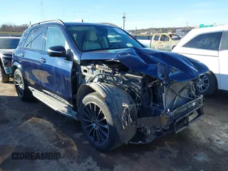 2022 Mercedes-Benz GLE 350 with VIN 4JGFB4KB2NA628214, listed as a IAAI auction lot 41719863 with 47,356 mi miles and . Bid and sale history available at DreamBid. Image 1.