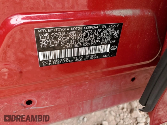 2014 Lexus GS 350 z VIN JTHCE1BL3E5024197, wystawiony jako Copart lot #51082175 z przebiegiem 87 781 mil mil oraz Szkoda całkowita • Salvage title. Historia ofert i sprzedaży dostępna na DreamBid. Obrazek 13.