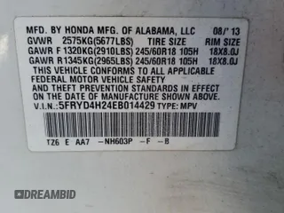 2014 Acura MDX z VIN 5FRYD4H24EB014429, wystawiony jako Copart lot #55143495 z przebiegiem 203 528 mil mil oraz Szkoda całkowita • Salvage title. Historia ofert i sprzedaży dostępna na DreamBid. Obrazek 13.
