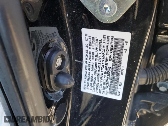 2020 Honda Insight EX with VIN 19XZE4F59LE005566, listed as a Copart auction lot 47826365 with 49,583 mi miles and Salvage Title. Bid and sale history available at DreamBid. Image 15.