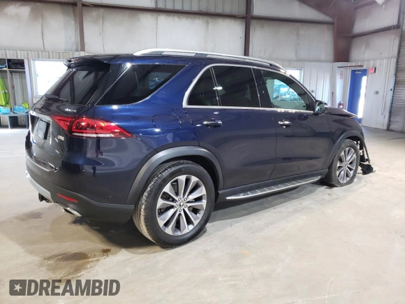 2021 Mercedes-Benz GLE 350 with VIN 4JGFB4KB6MA490787, listed as a Copart auction lot 49259735 with 47,664 mi miles and Salvage title. Bid and sale history available at DreamBid. Image 3.