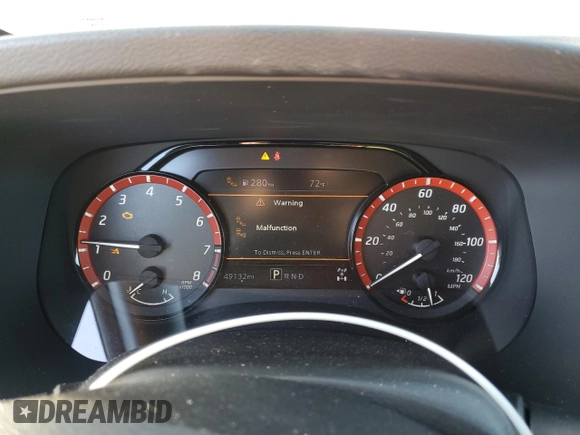 2022 Nissan Frontier Pro-4X with VIN 1N6ED1EK7NN605778, listed as a Copart auction lot 43533205 with 49,132 mi miles and Salvage title. Bid and sale history available at DreamBid. Image 9.