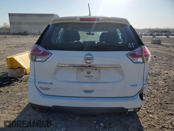 2016 Nissan Rogue S with VIN KNMAT2MV6GP689363, listed as a Copart auction lot 52176745 with 68,492 mi miles and Salvage Title. Bid and sale history available at DreamBid. Image 6.