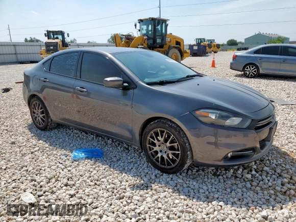 2015 Dodge Dart GT with VIN 1C3CDFEB9FD277668, listed as a Copart auction lot 56960145 with 162,124 mi miles and Salvage title. Bid and sale history available at DreamBid. Image 4.