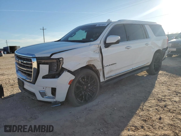 2023 GMC Yukon XL SLT with VIN 1GKS2GKT0PR253221, listed as a Copart auction lot 80070544 with 40,326 mi miles and Salvage Title. Bid and sale history available at carsss.com. Image 1.