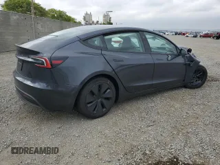 2025 Tesla Model 3 Long Range with VIN 5YJ3E1EA5SF918823, listed as a Copart auction lot 55966905 with 3,754 mi miles and Salvage title. Bid and sale history available at DreamBid. Image 3.