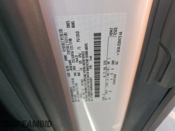 2024 Ford Transit Cargo with VIN 1FTBR1Y85RKA33351, listed as a Copart auction lot 84259294 with 4,169 mi miles and Clean Title. Bid and sale history available at DreamBid. Image 14.