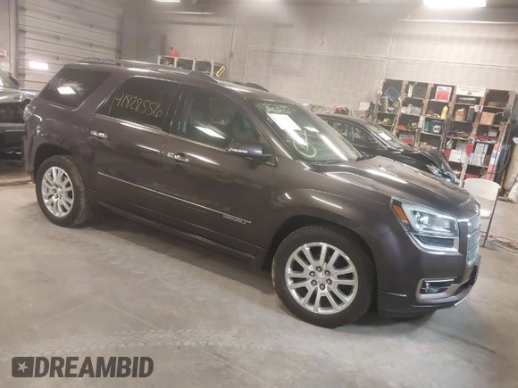 2015 GMC Acadia Denali with VIN 1GKKVTKD4FJ257360, listed as a IAAI auction lot 41828556 with 110,268 mi miles. Bid and sale history available at carsss.com. Image 1.